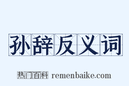 孙辞反义词是什么意思的图片